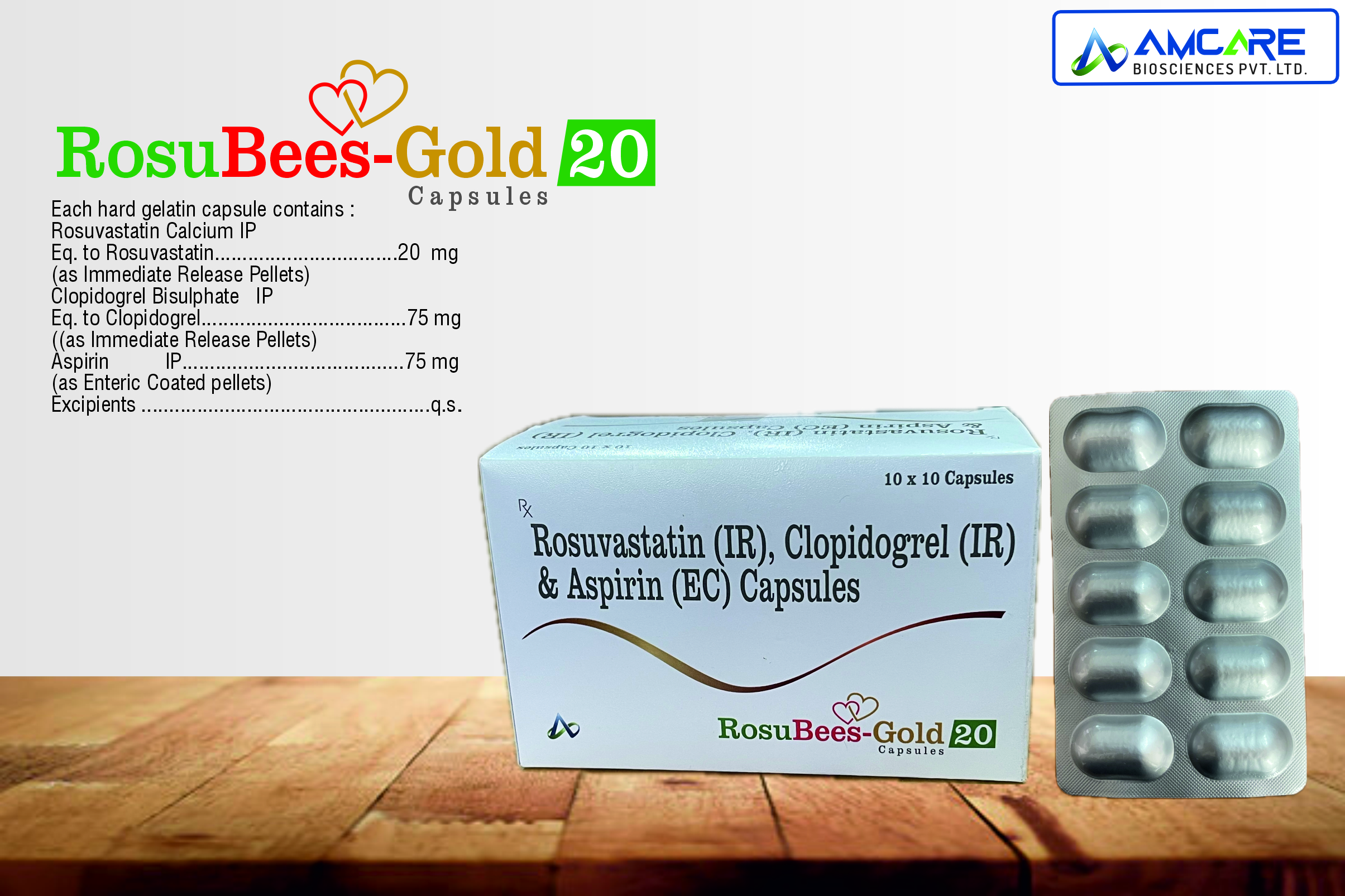 ROSUBEES GOLD 20 - Amcare Biosciences