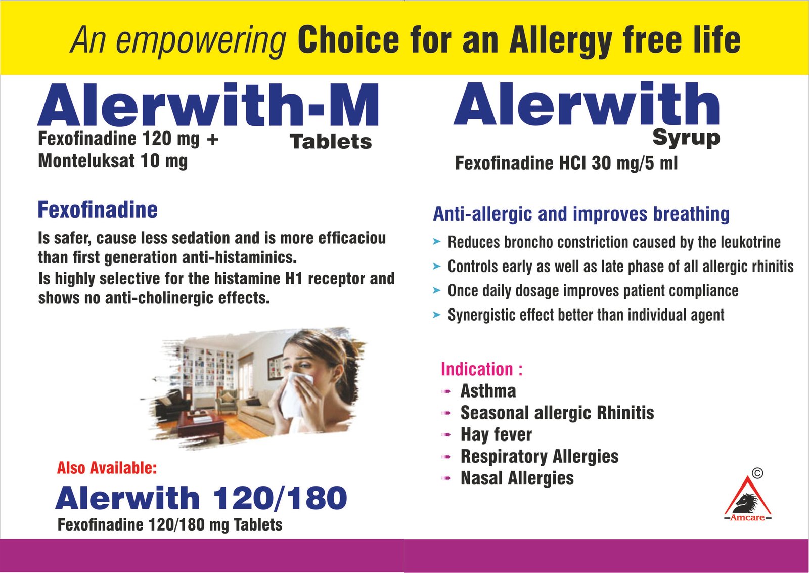 ALERWITH-M Tablets | Fexofenadine + Montelukast