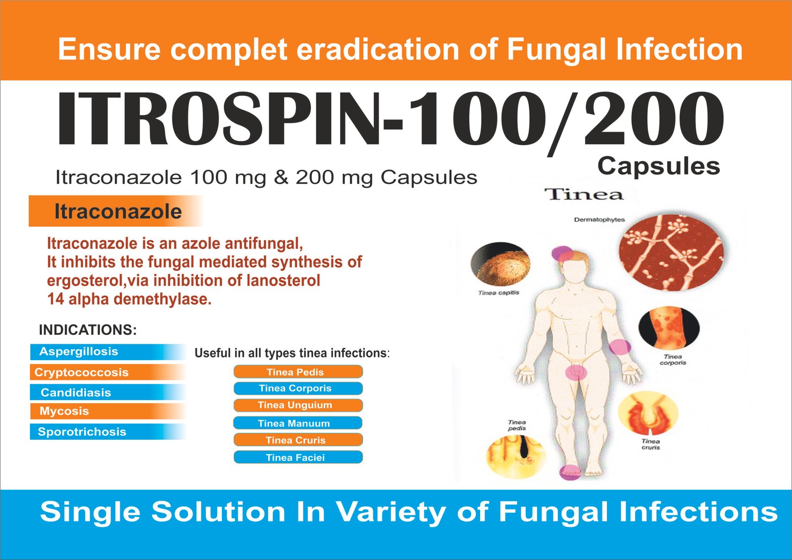 ITROSPIN-100 Capsules | Itraconazole 100 mg ITROSPIN-200 Capsules | Itraconazole 200 mg