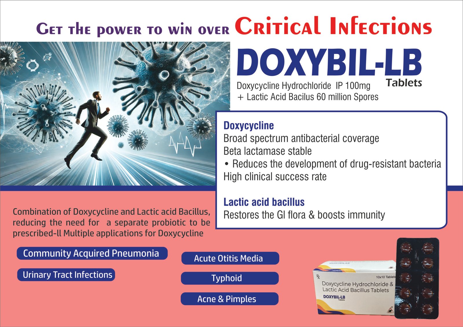 DOXYBIL-LB – Doxycycline 100 mg + Lactic Acid Bacillus