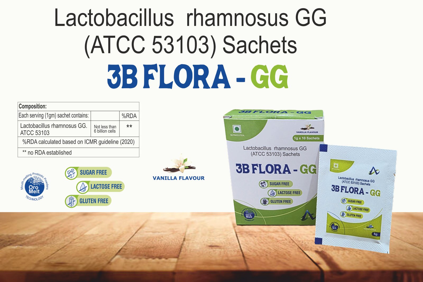 3B FLORA-GG Sachets – Lactobacillus rhamnosus GG 6 Billion