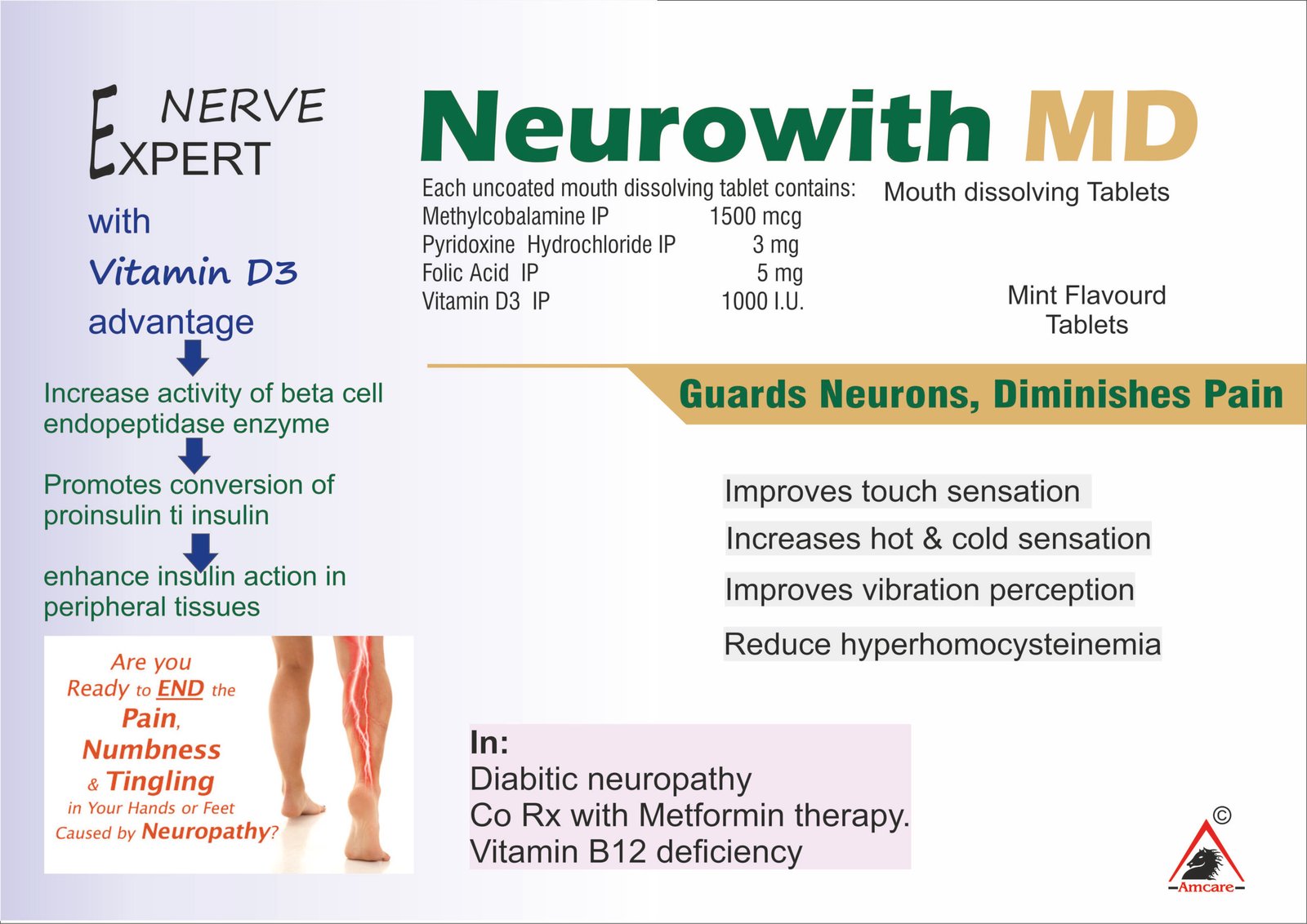 Neurowith-MD Tablets – Methylcobalamin 1500 mcg