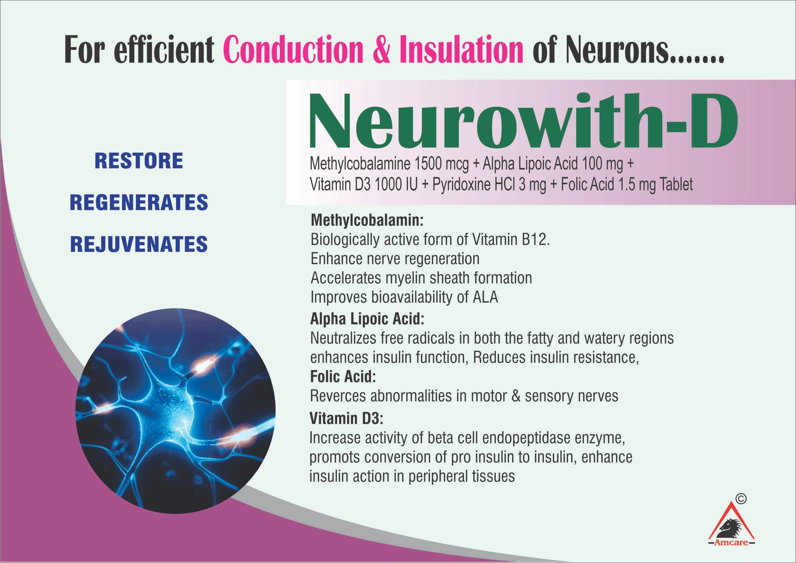 Neurowith-D Tablets – Methylcobalamin & Alpha Lipoic Acid