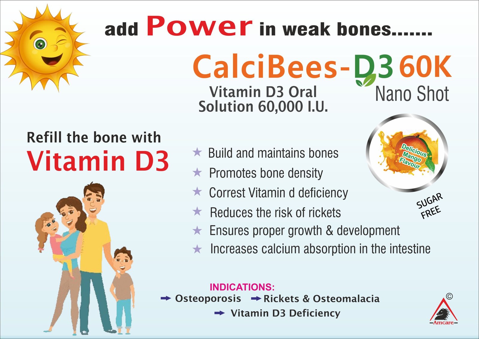CalciBees D3 Nano Shot 60,000 IU – Vitamin D3 Oral Solution