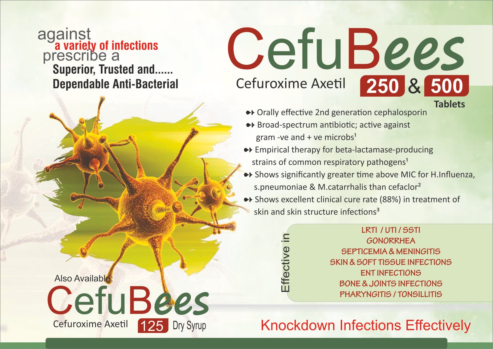 CefuBees-500 | Cefuroxime Axetil 500 mg Tablets CefuBees-250 | Cefuroxime Axetil 250 mg Tablets