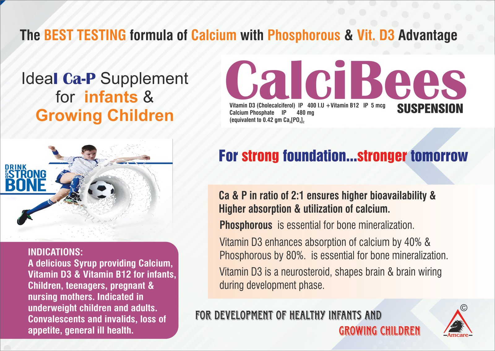 CalciBees Suspension – Calcium, Vitamin D3 & B12
