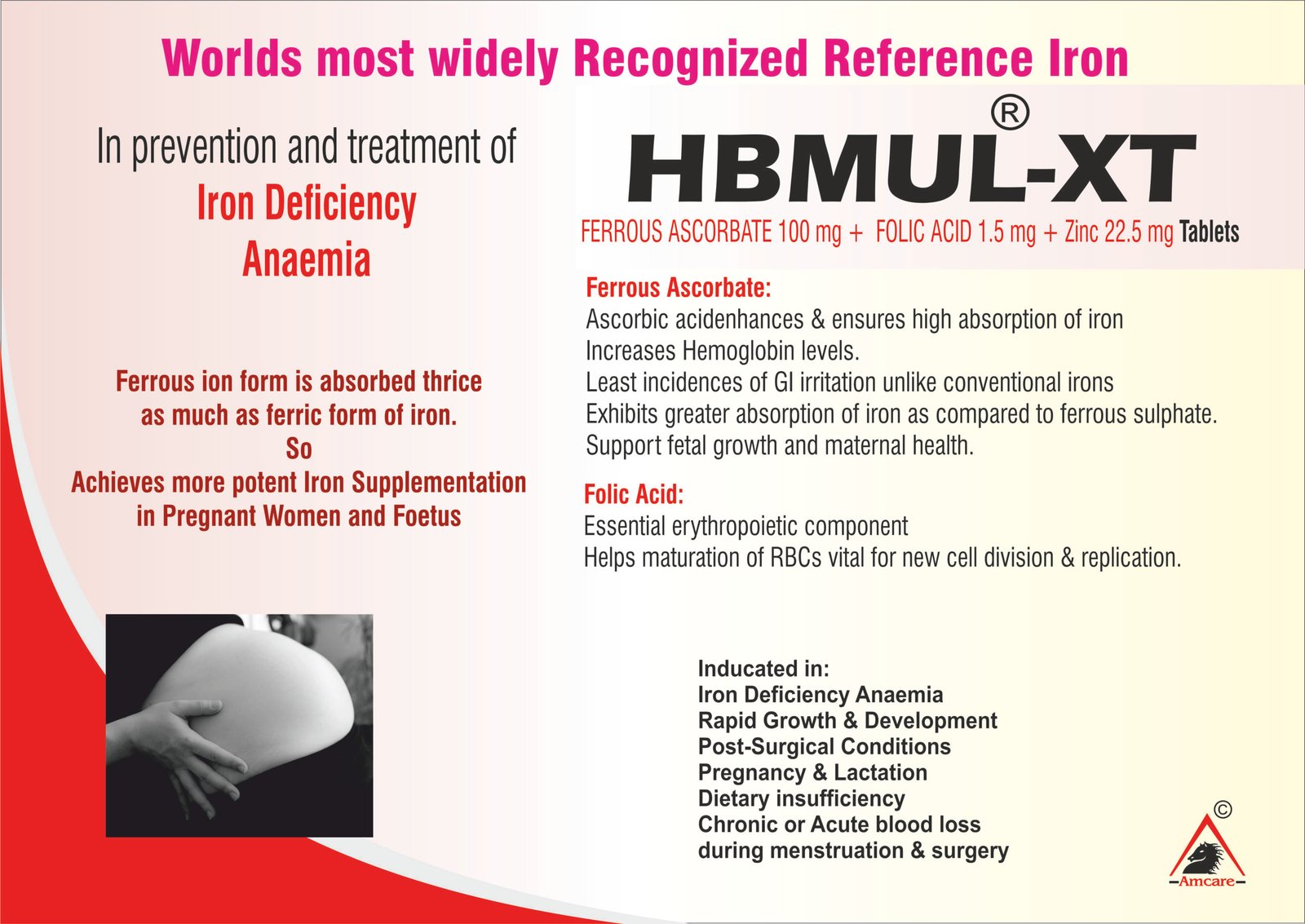 HBMUL-XT Tablets – Ferrous Ascorbate, Folic Acid & Zinc