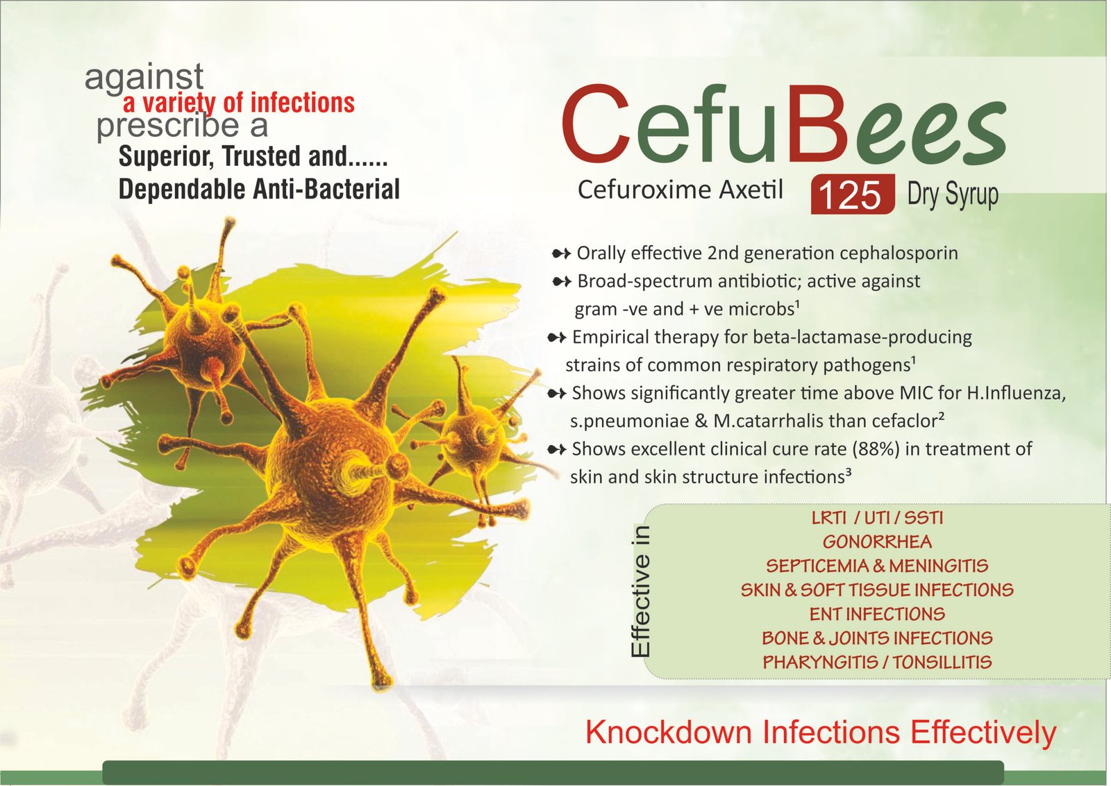 Cefubees-125 | Cefuroxime Axetil 125 mg/5 mL Dry Syrup