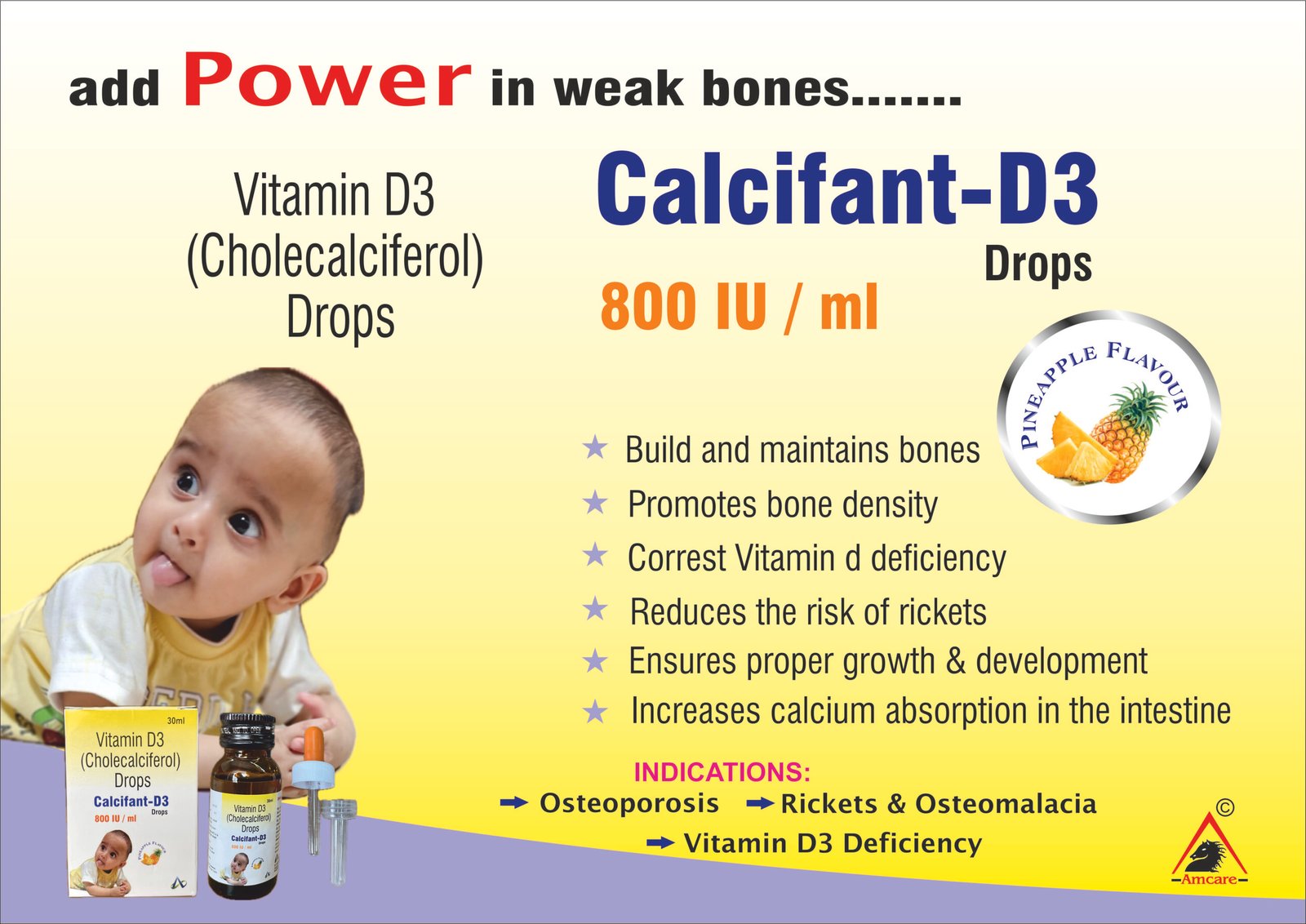 Calcifant-D3 Drops – Vitamin D3 800 IU/mL