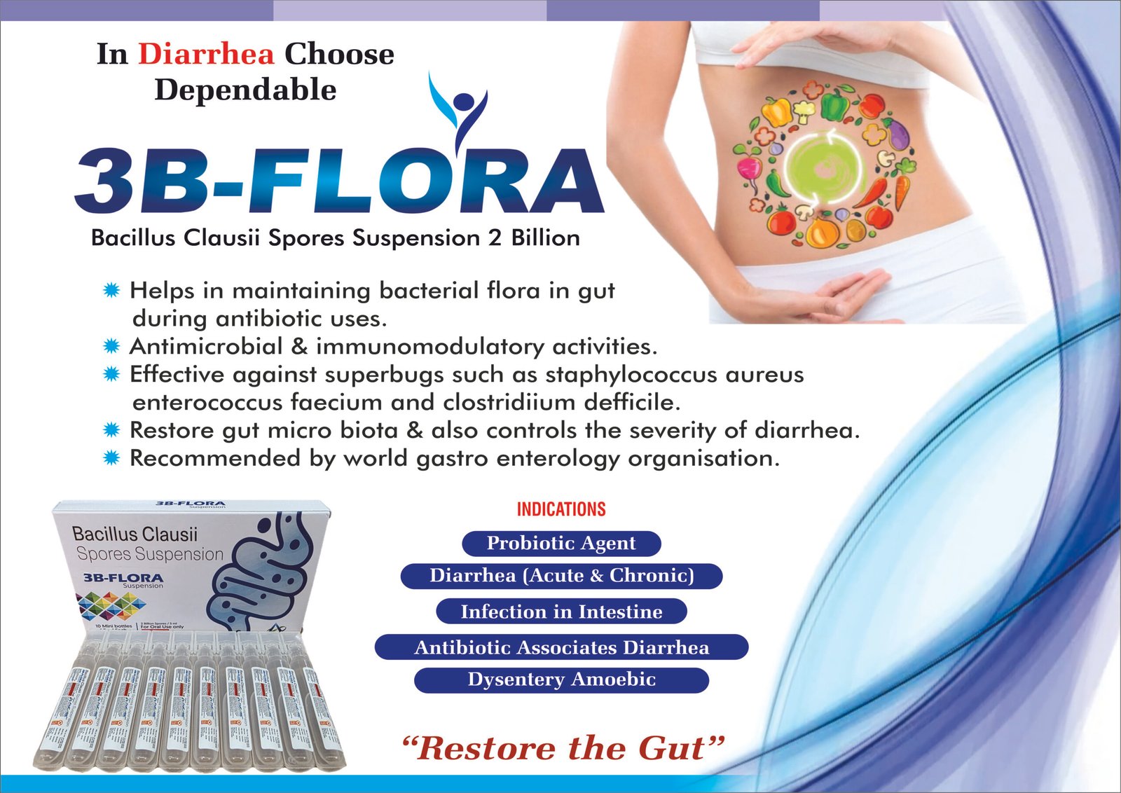 3B-FLORA Suspension – Bacillus clausii 2 Billion Spores