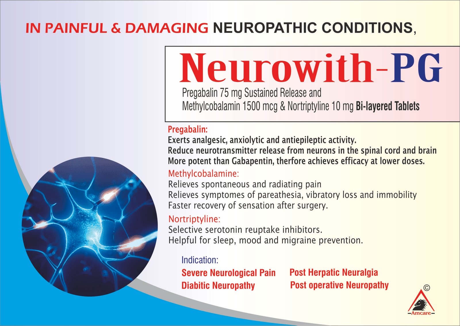 Neurowith-PG Tablets | Pregabalin + Nortriptyline