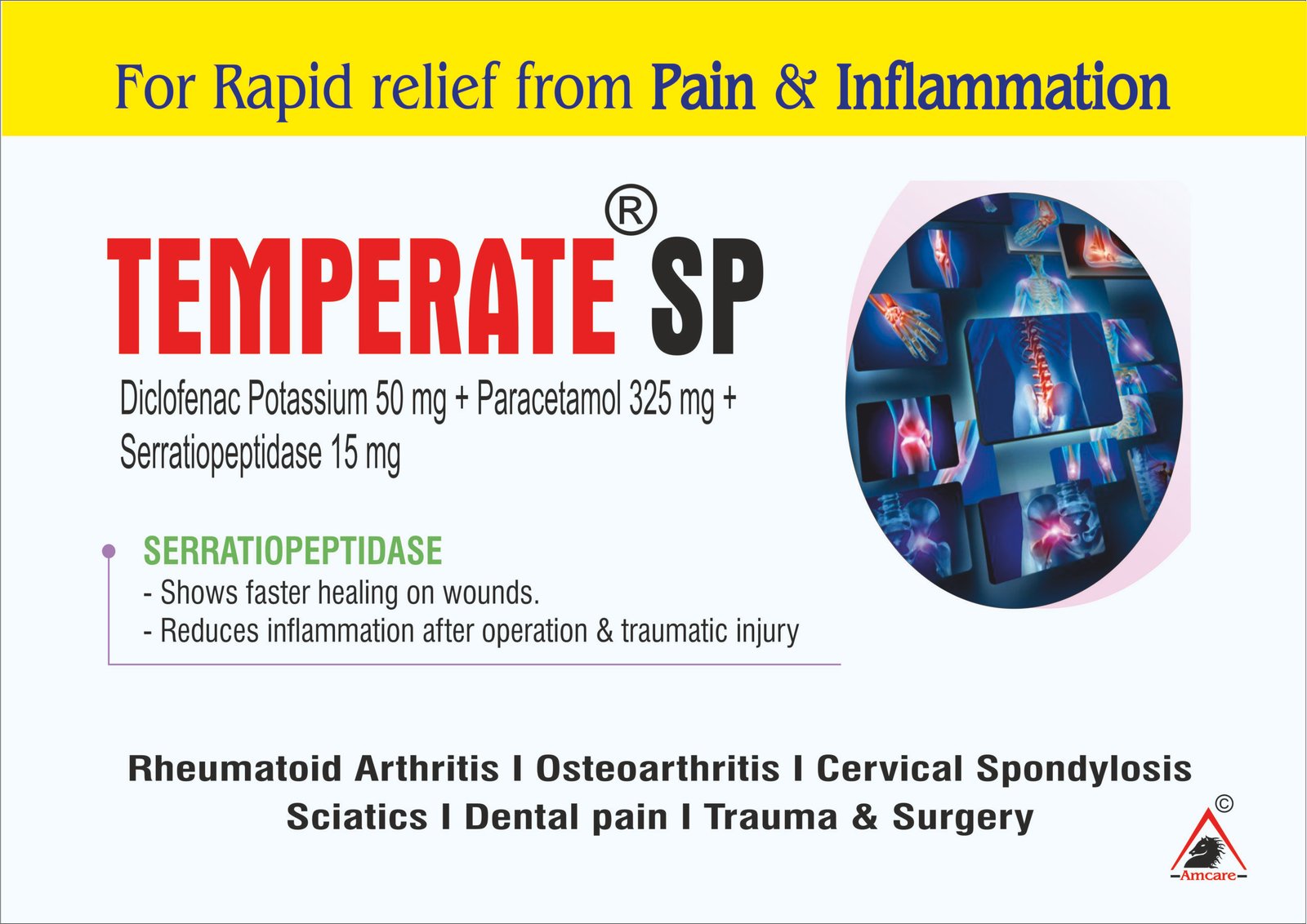 Temperate SP Tablets | Diclofenac + Serratiopeptidase