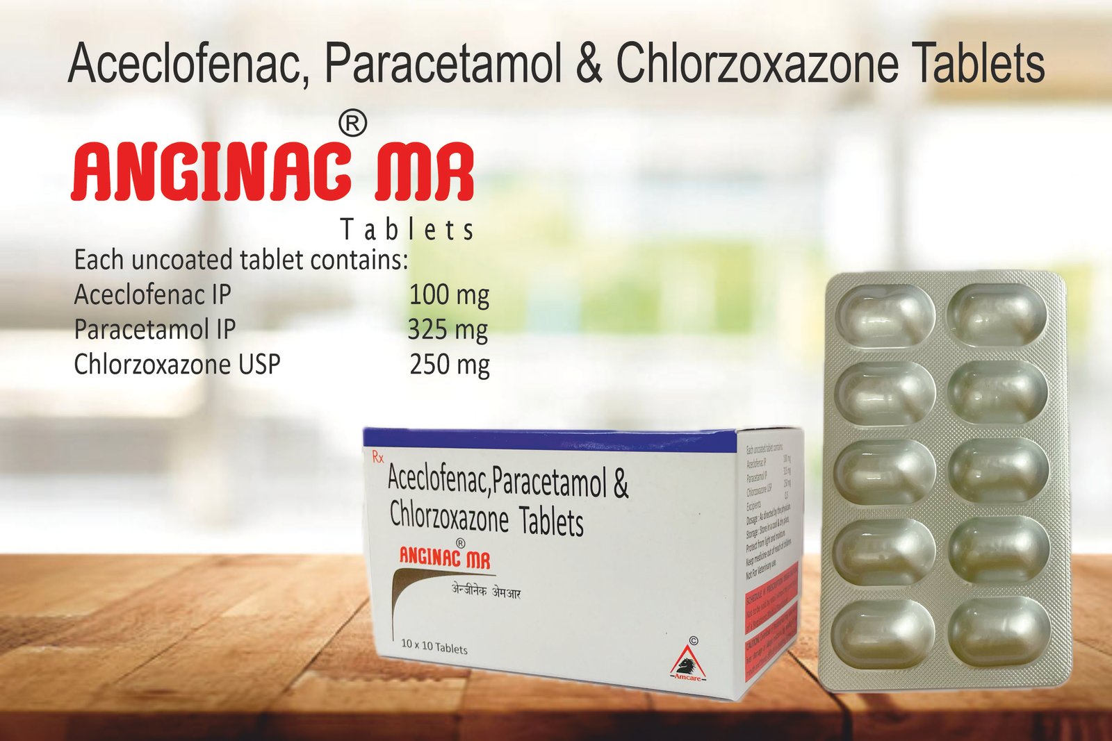 ANGINAC-MR Tablets – Aceclofenac + Paracetamol + Chlorzoxazone