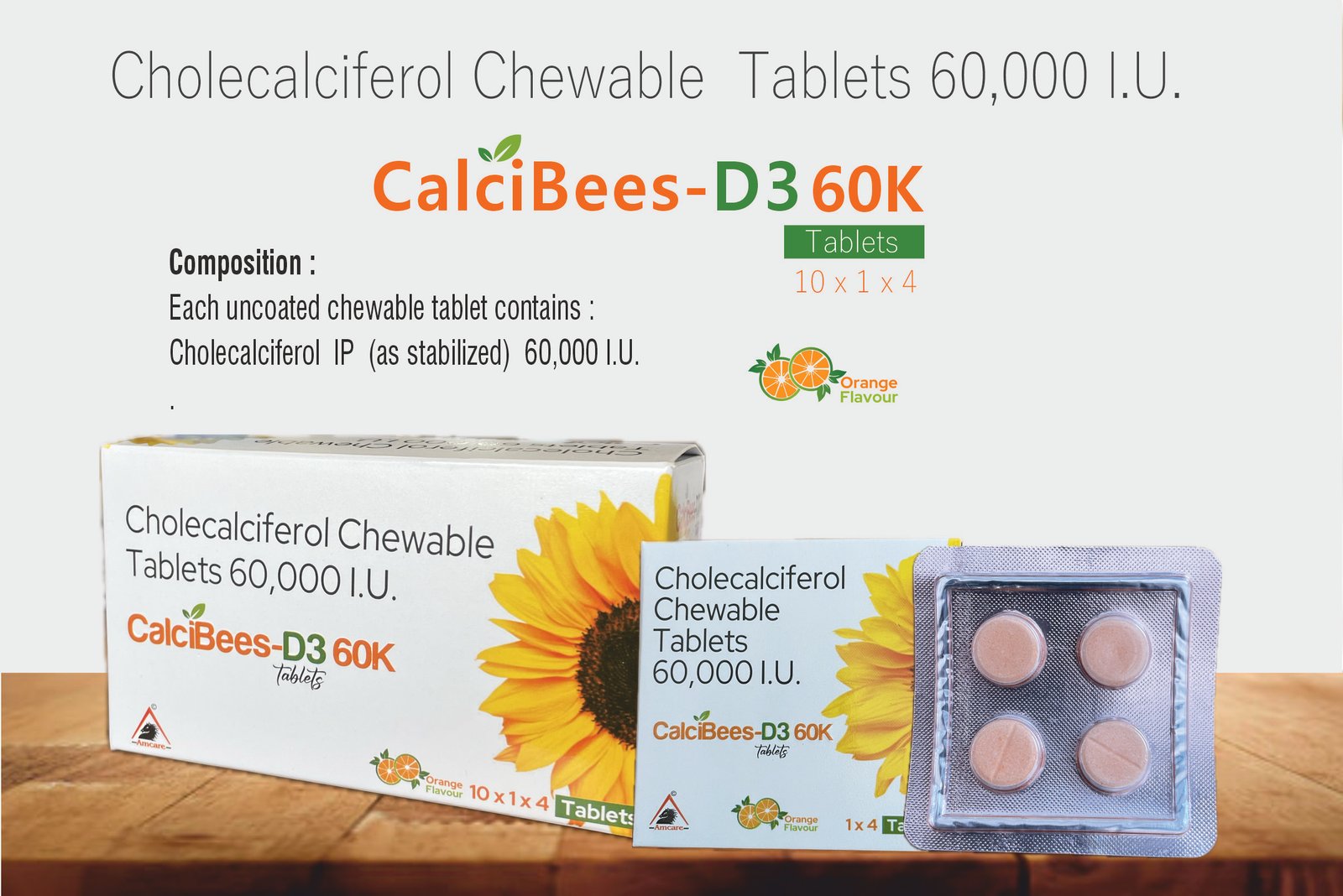 CalciBees-D3 60K Tablets – Cholecalciferol 60,000 IU