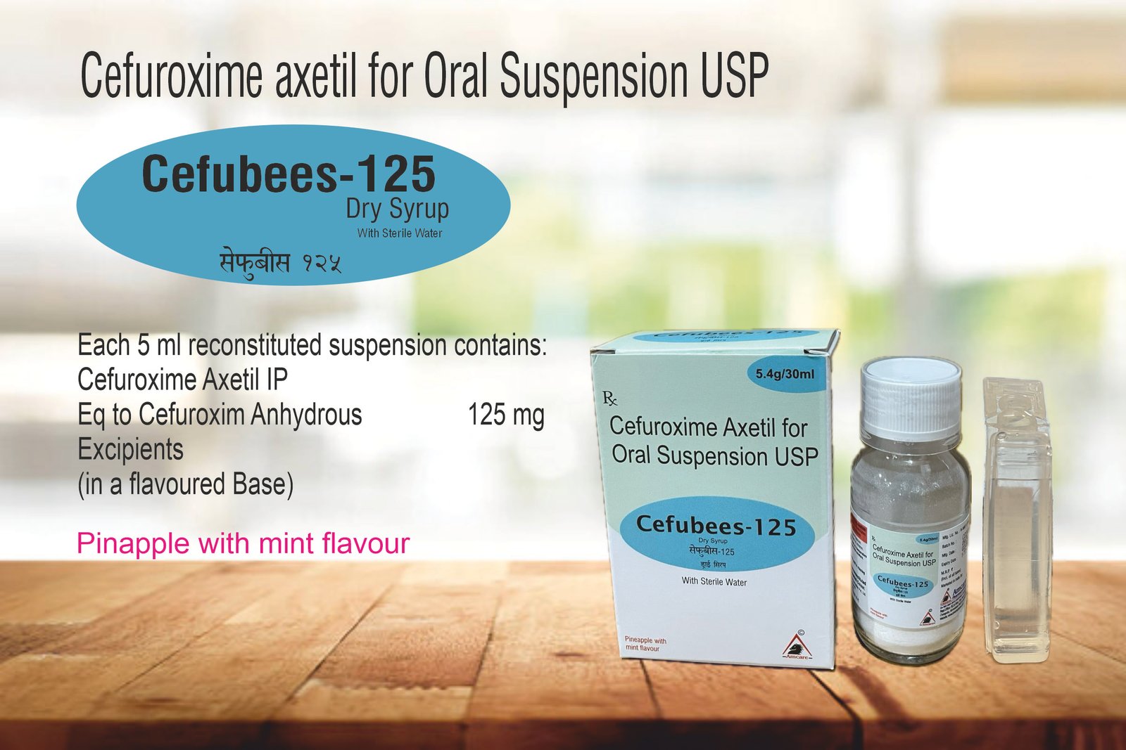 Cefubees-125 | Cefuroxime Axetil 125 mg/5 mL Dry Syrup