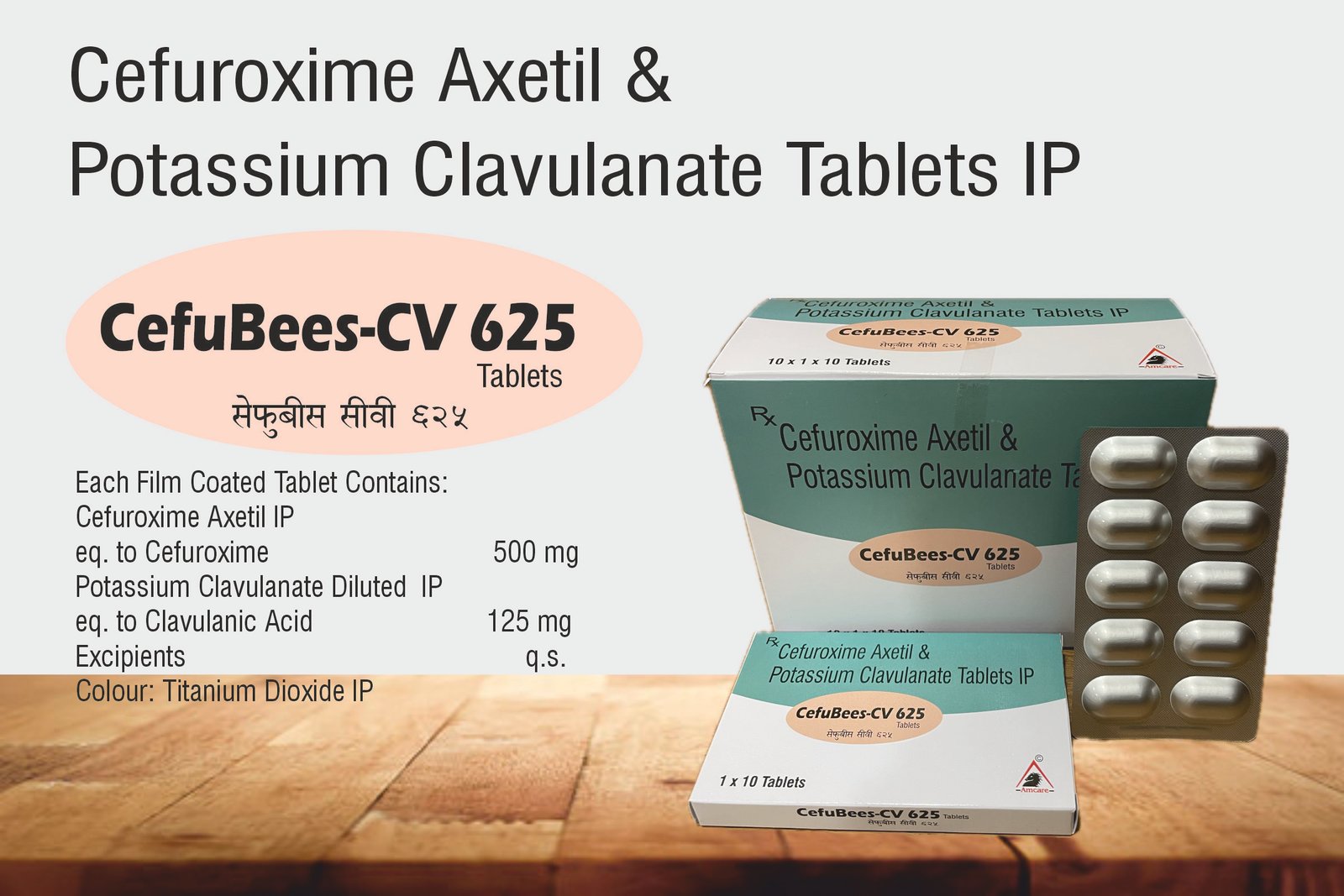CefuBees-CV 625 | Cefuroxime 500 mg + Clavulanic Acid 125 mg