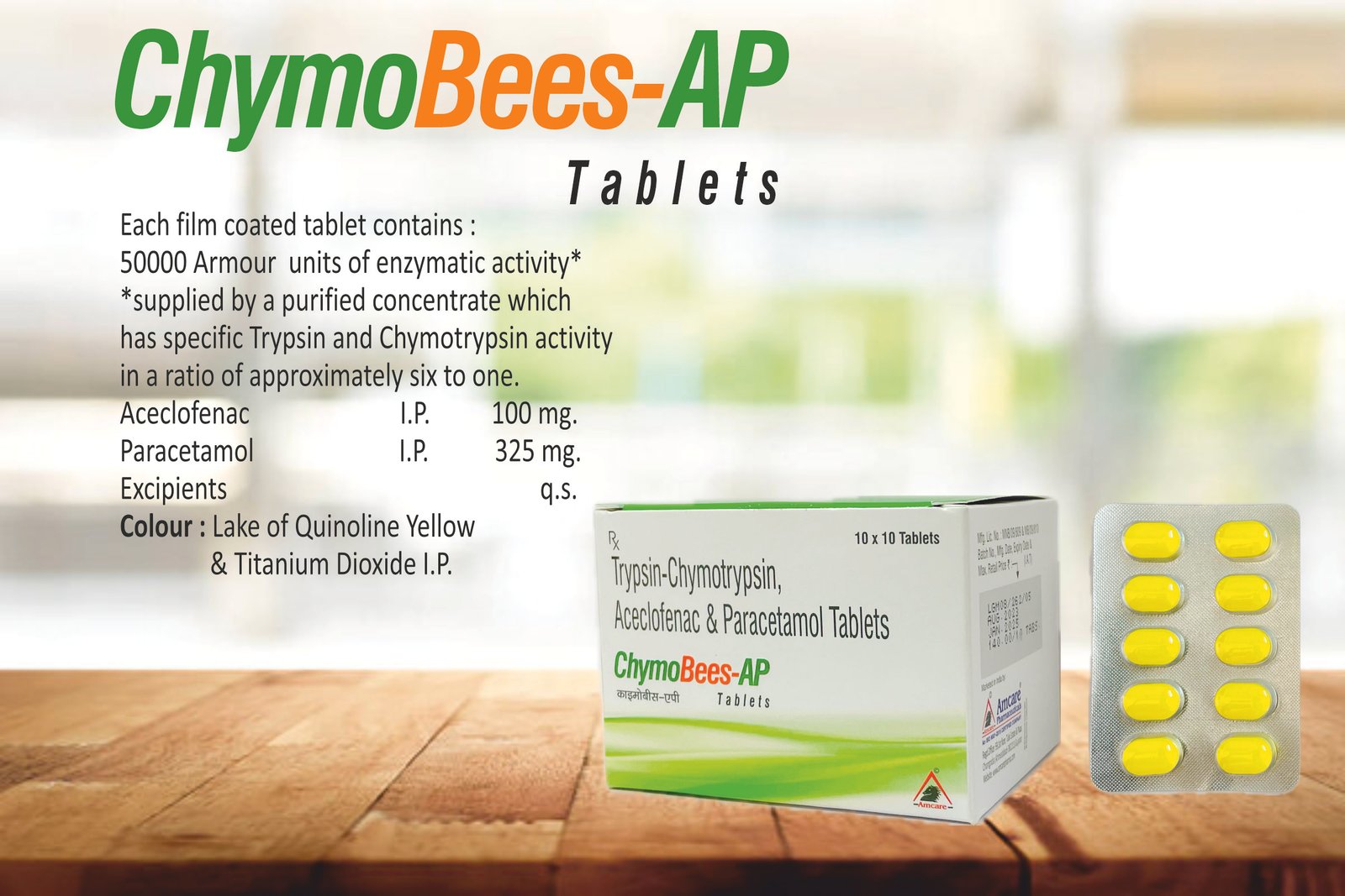 ChymoBees-AP Tablets | Trypsin-Chymotrypsin + Aceclofenac