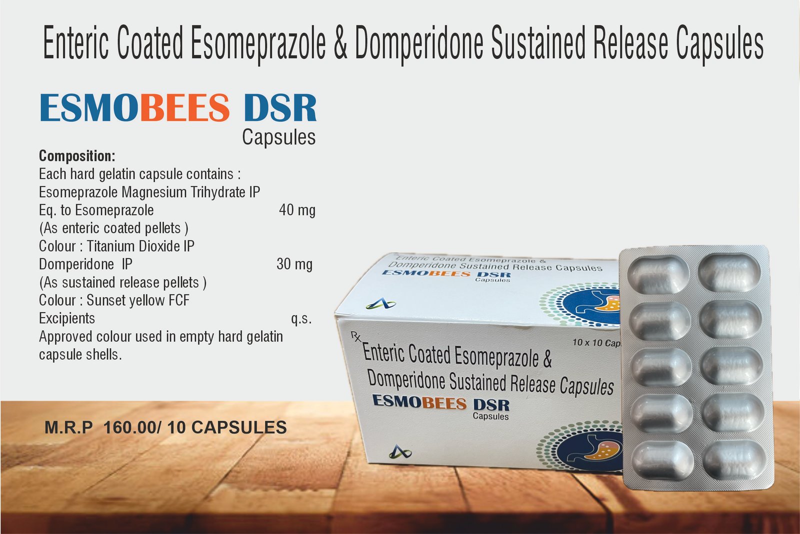 ESMOBEES DSR Capsules | Esomeprazole 40 mg + Domperidone