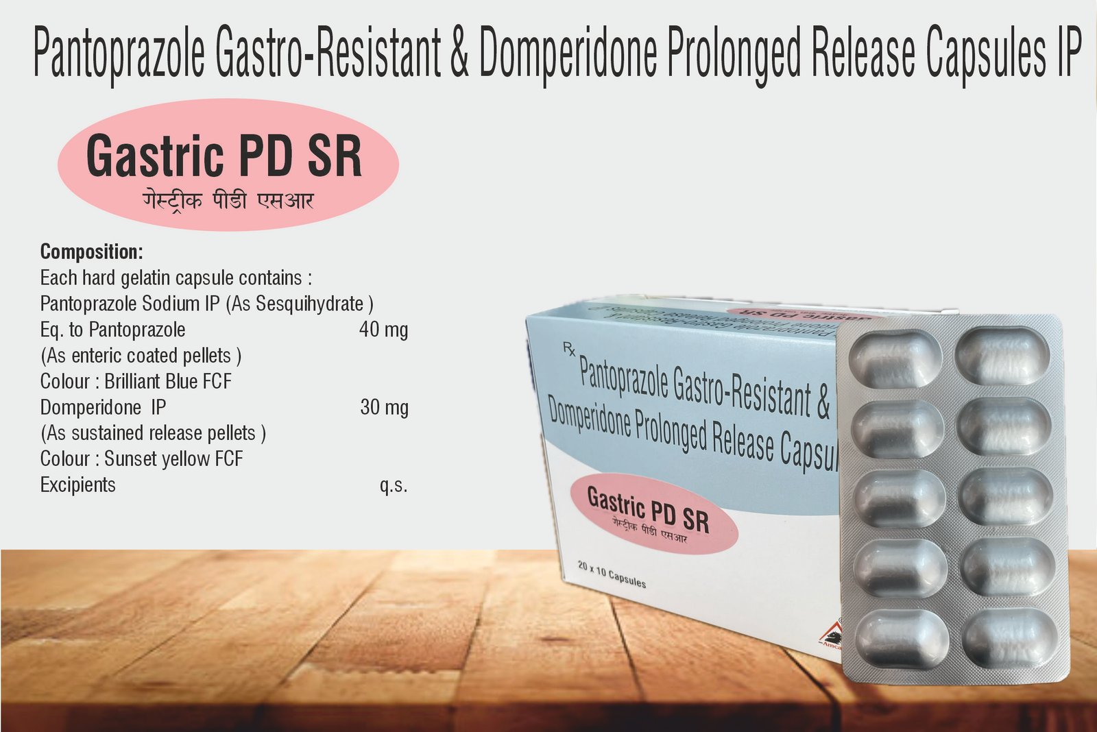 GASTRIC PD SR Capsules | Pantoprazole 40 mg + Domperidone 30 mg