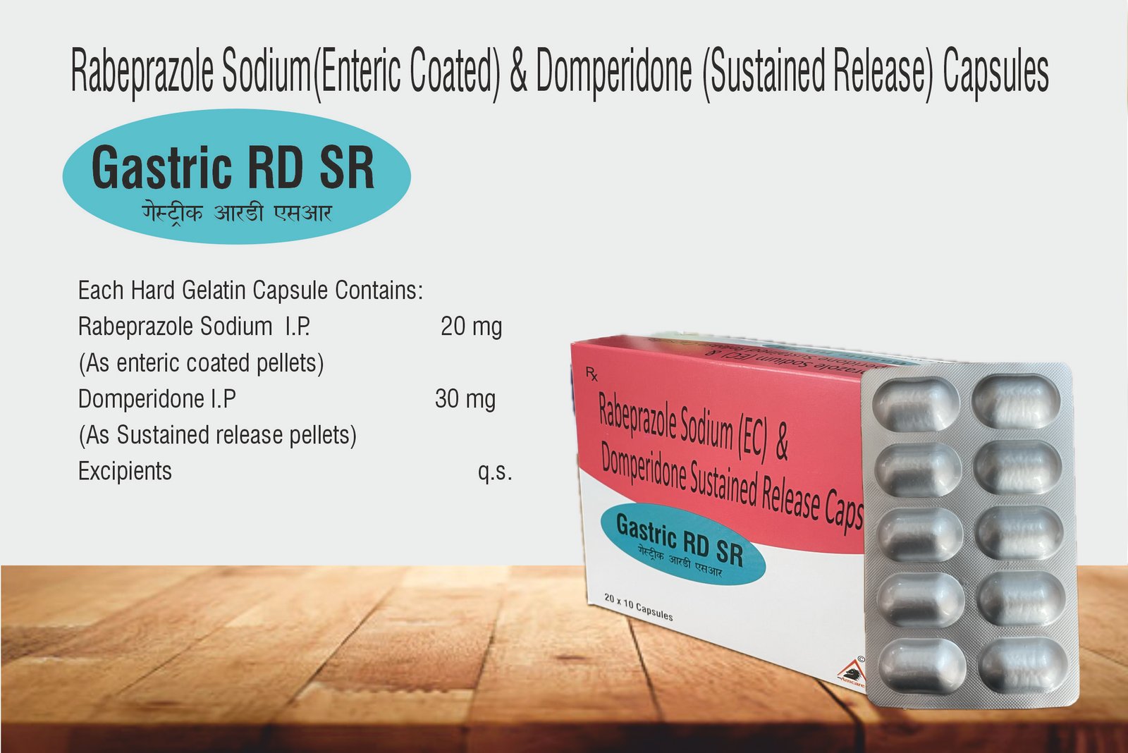 GASTRIC RD SR Capsules | Rabeprazole 20 mg + Domperidone 30 mg