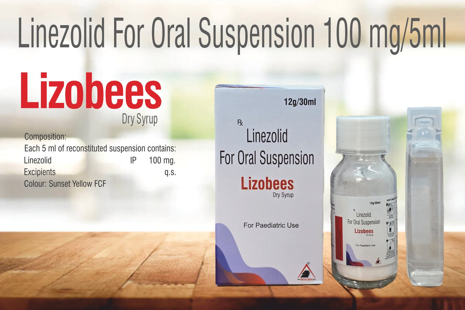 Lizobees Dry Syrup – Linezolid 100 mg/5 mL