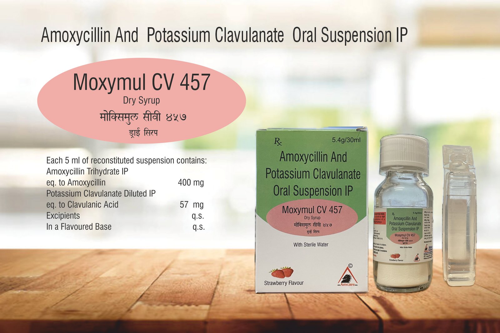 Moxymul CV 457 – Amoxicillin 400mg + Clavulanic Acid 57mg