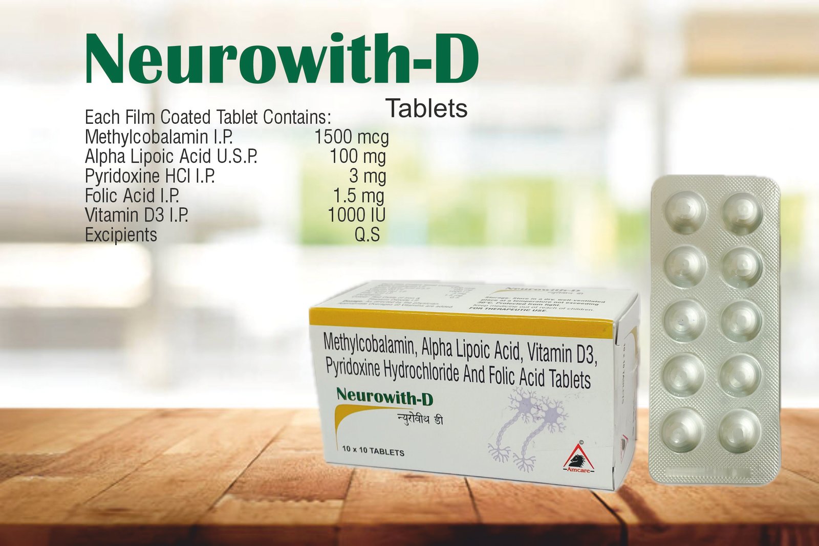 Neurowith-D Tablets – Methylcobalamin & Alpha Lipoic Acid