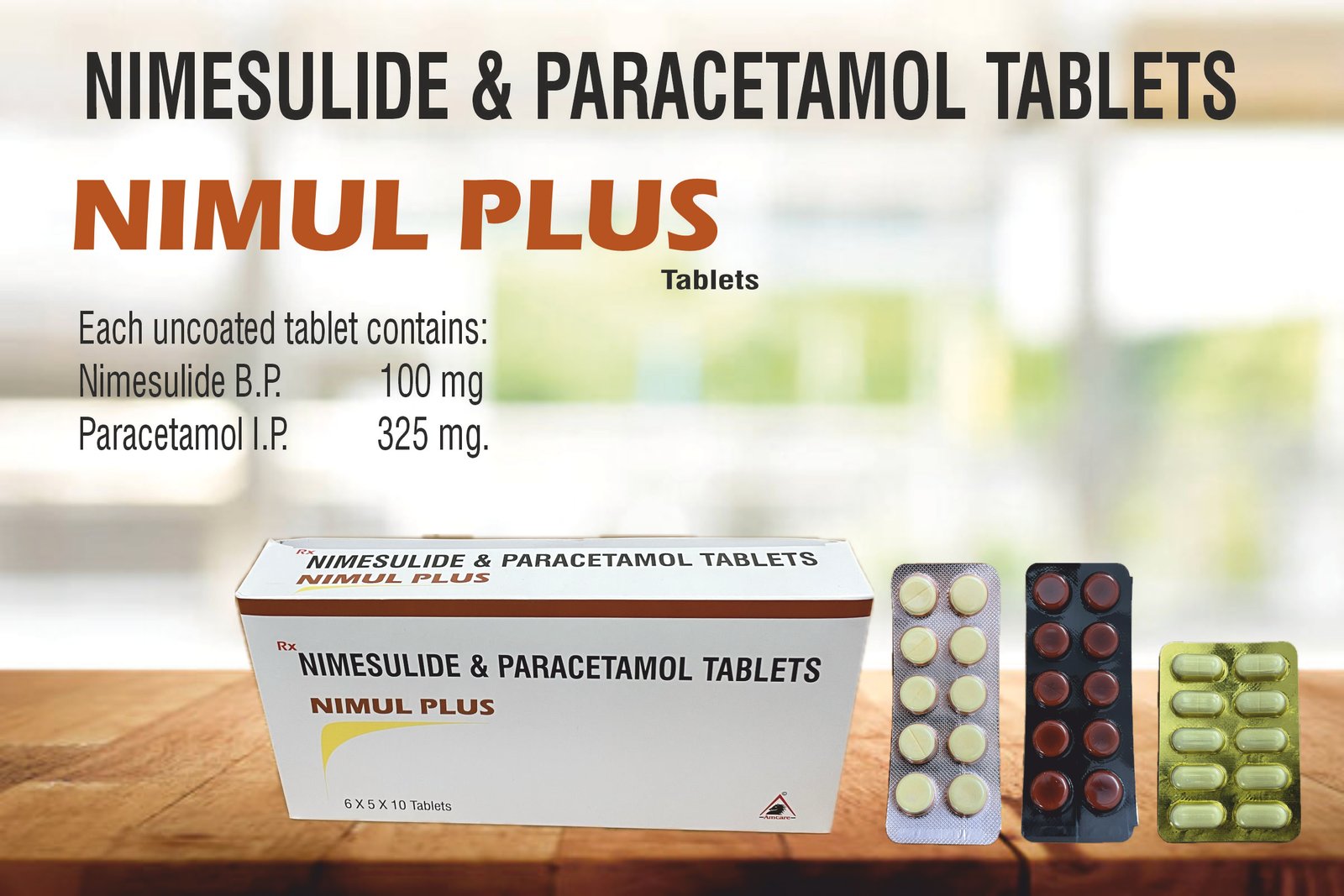 NIMUL PLUS Tablets | Nimesulide 100 mg + Paracetamol 325 mg