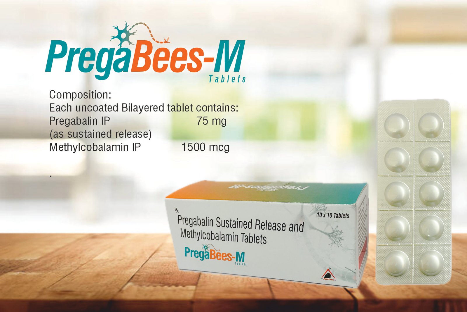 Pregabees-M Tablets | Pregabalin 75 mg + Methylcobalamin