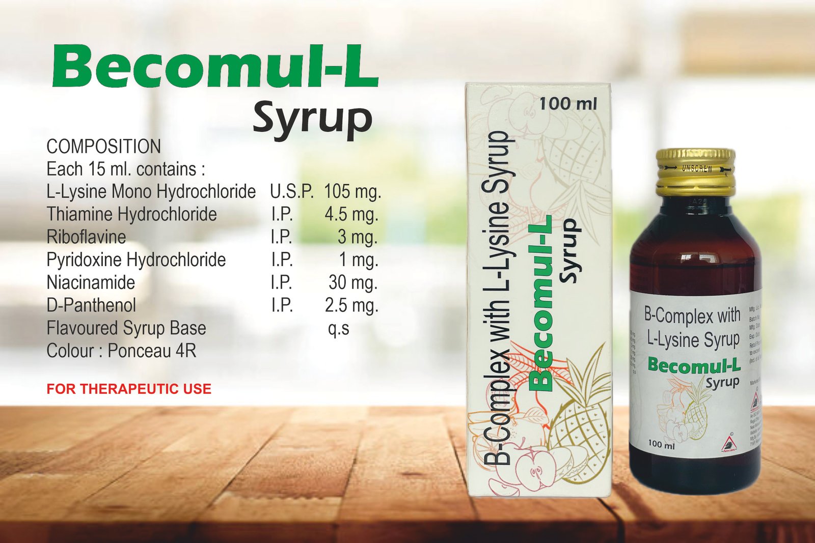 Becomul-L Syrup – B-Complex with L-Lysine