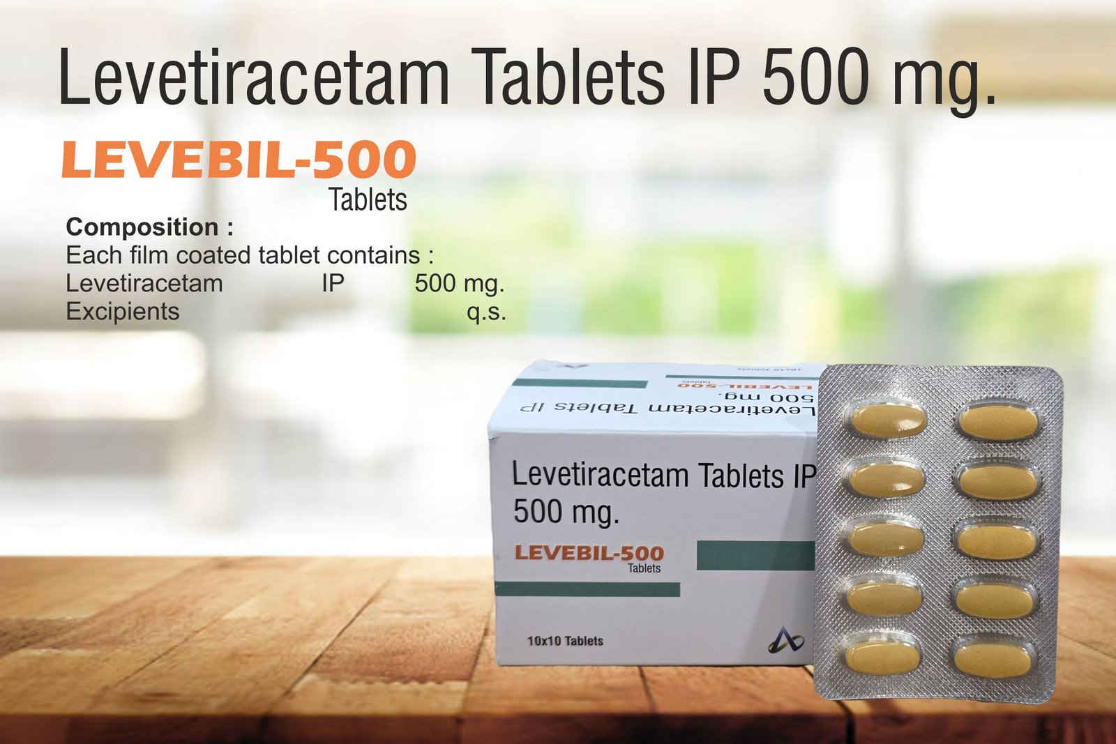 LEVEBIL-500 Tablets – Levetiracetam 500 mg | Amcare Pharmaceuticals
