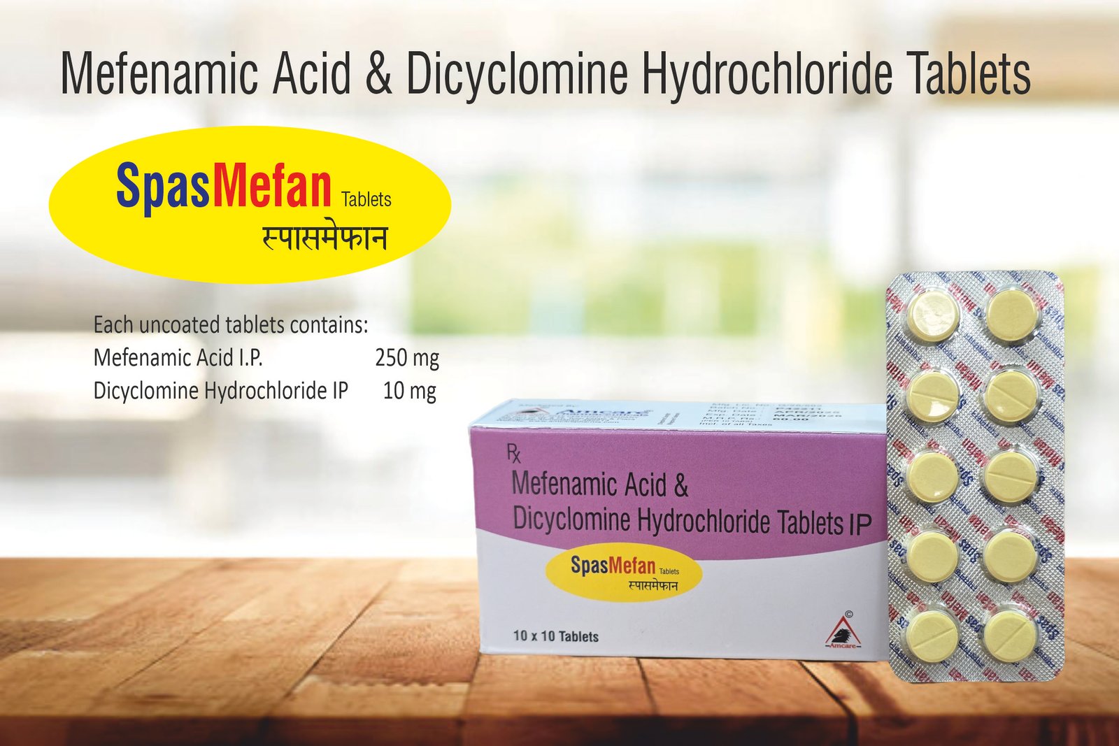 SpasMefan Tablets | Mefenamic Acid & Dicyclomine
