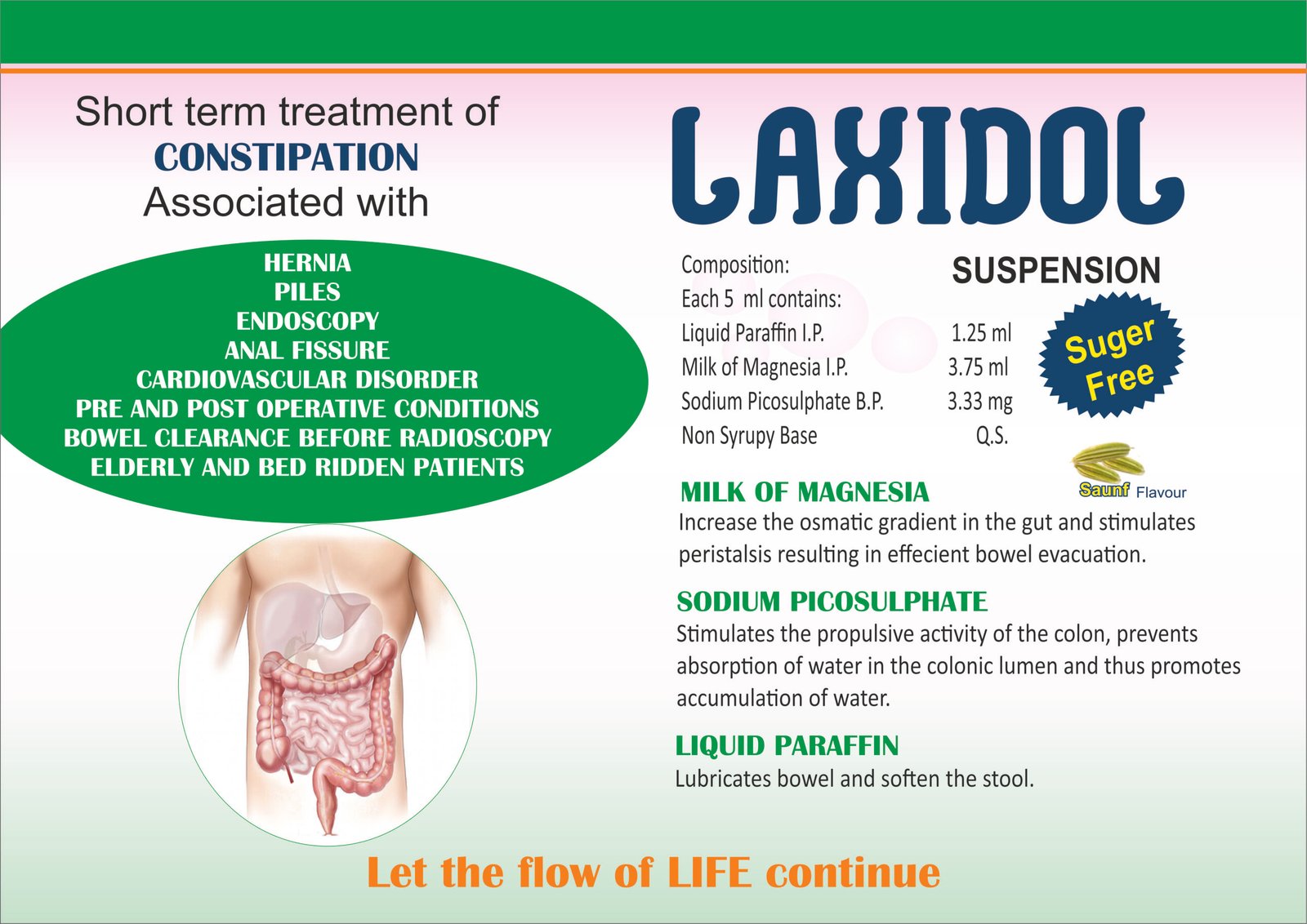 LAXIDOL Suspension | Liquid Paraffin + Milk of Magnesia + Picosulfate