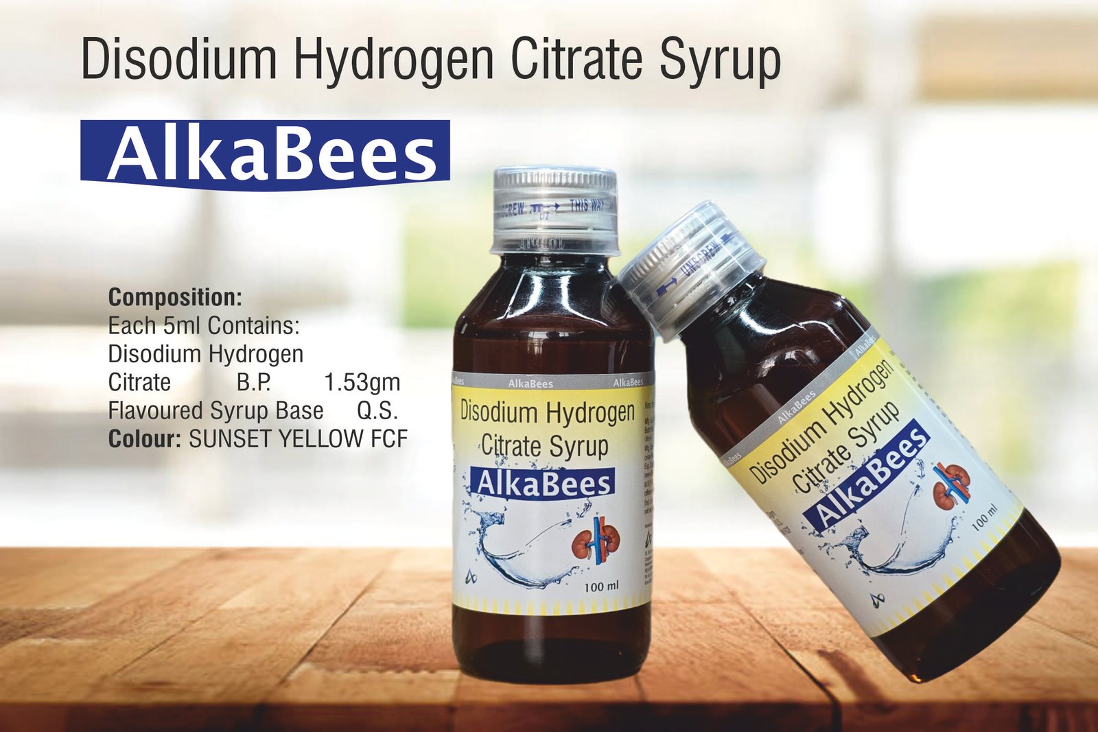 ALKABEES Syrup | Disodium Hydrogen Citrate 1.53 g/5 mL