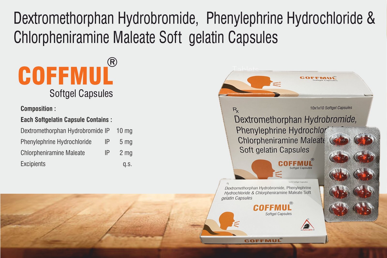 COFFMUL Softgel Capsules | Cough and Cold Relief